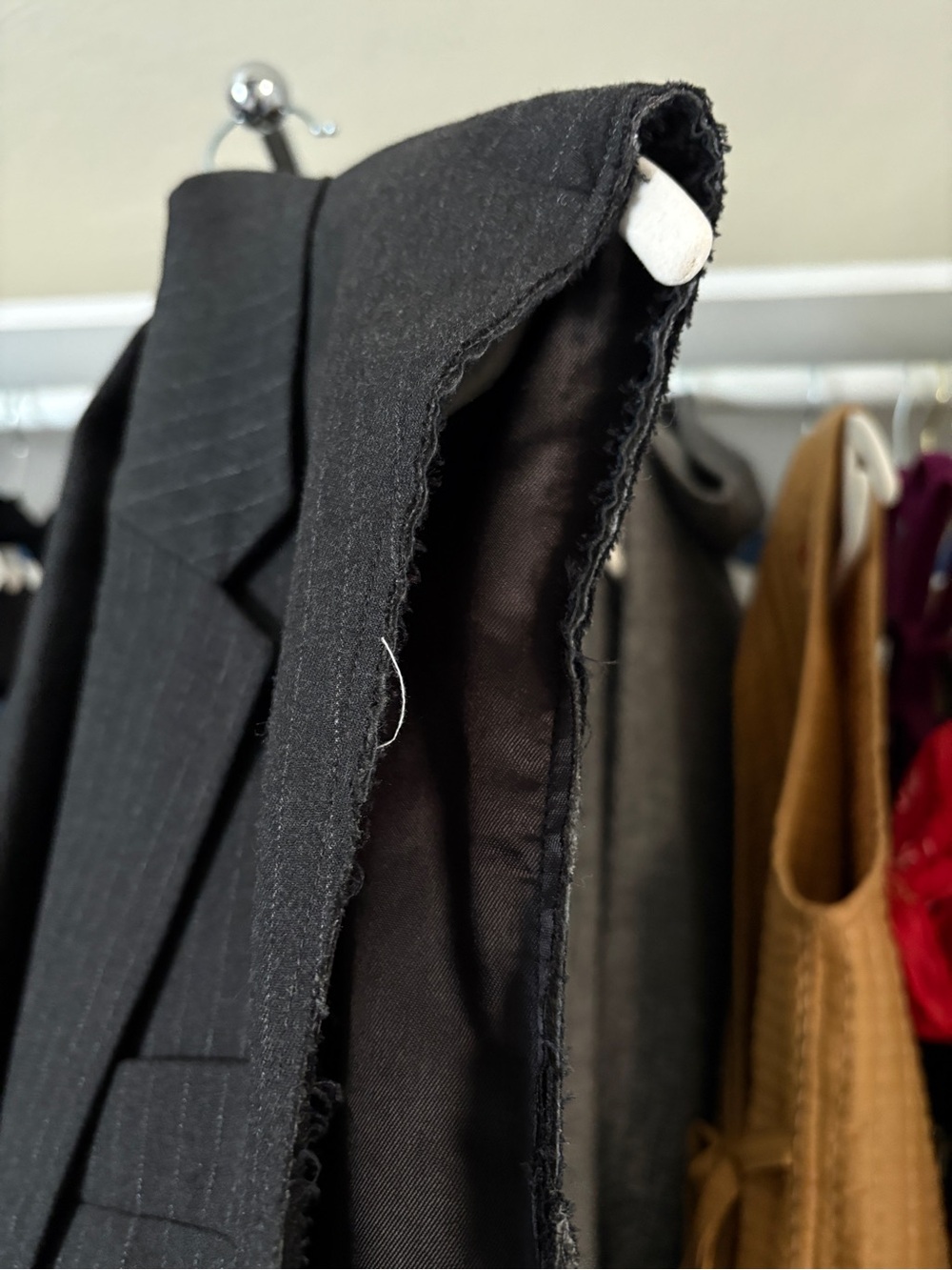 Zara Charcoal Pinstripe Sleeveless Blazer Vest - Picture 6 of 8